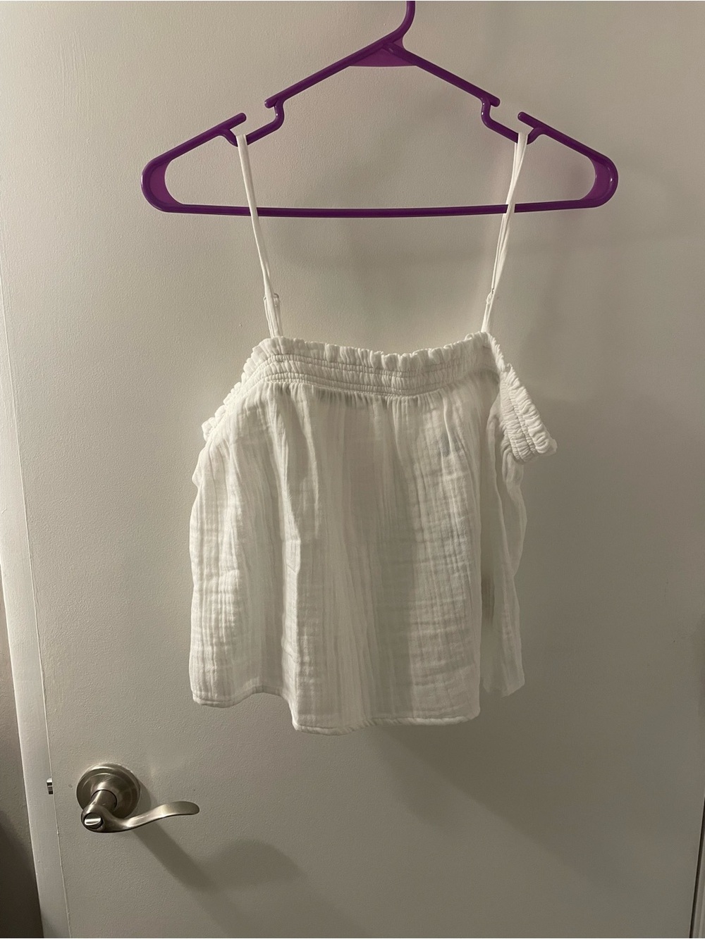 Old Navy White Gauze Spaghetti Strap Camisole
